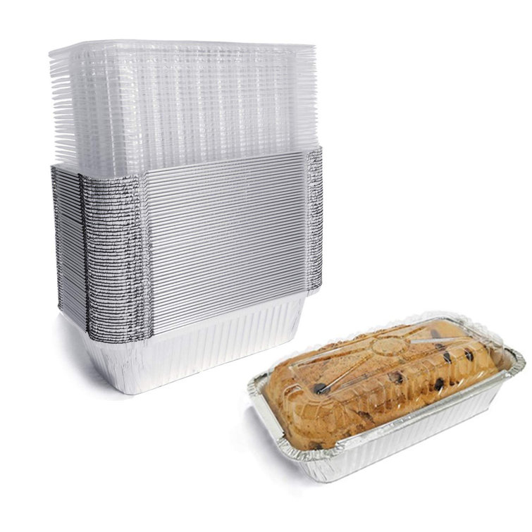 Prep & Savour Aluminum Bread Pans Disposable | 8X4 Loaf Pans With Lids